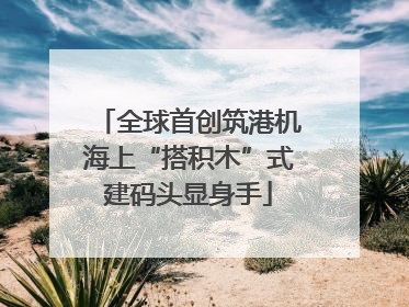全球首创筑港机海上“搭积木”式建码头显身手
