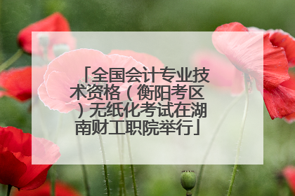 全国会计专业技术资格（衡阳考区）无纸化考试在湖南财工职院举行