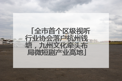 全市首个区级视听行业协会落户杭州钱塘，九州文化牵头布局微短剧产业高地