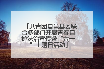 共青团夏邑县委联合多部门开展青春自护法治宣传暨“六一”主题日活动