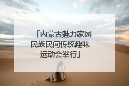 内蒙古魅力家园民族民间传统趣味运动会举行