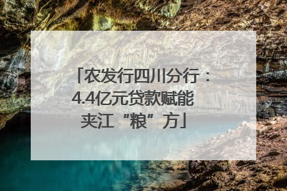 农发行四川分行：4.4亿元贷款赋能夹江“粮”方