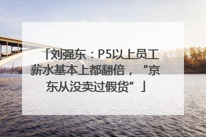 刘强东：P5以上员工薪水基本上都翻倍，“京东从没卖过假货”