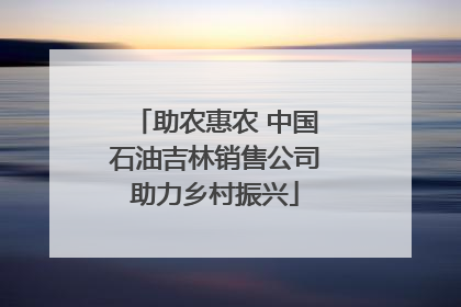 助农惠农 中国石油吉林销售公司助力乡村振兴