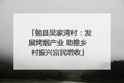 勉县吴家湾村：发展烤烟产业 助推乡村振兴富民增收