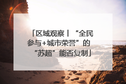 区域观察丨“全民参与+城市荣誉”的“苏超”能否复制