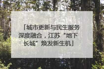 城市更新与民生服务深度融合，江苏“地下长城”焕发新生机