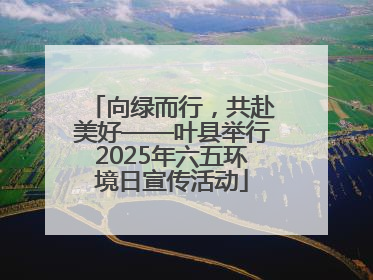 向绿而行，共赴美好——叶县举行2025年六五环境日宣传活动