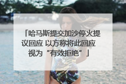 哈马斯提交加沙停火提议回应 以方称将此回应视为“有效拒绝”