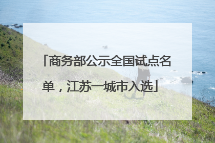 商务部公示全国试点名单，江苏一城市入选