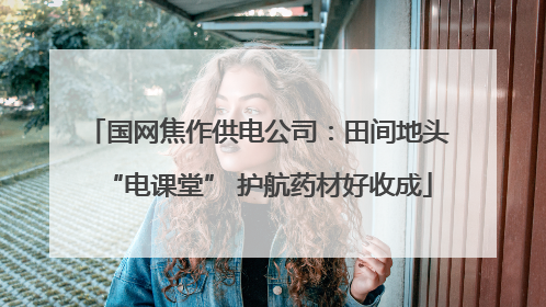 国网焦作供电公司：田间地头“电课堂” 护航药材好收成