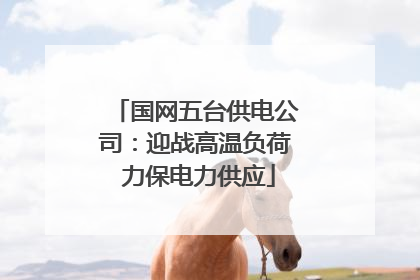 国网五台供电公司：迎战高温负荷 力保电力供应