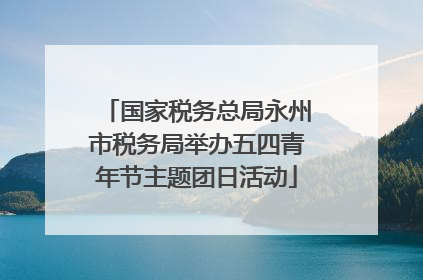 国家税务总局永州市税务局举办五四青年节主题团日活动