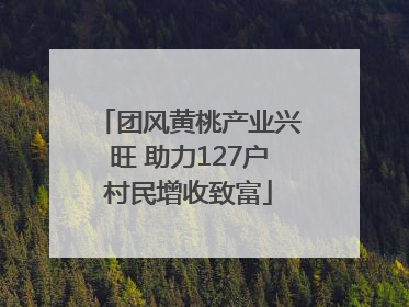 团风黄桃产业兴旺 助力127户村民增收致富