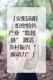 安阳汤阴：织密特色产业“监督链” 激活乡村振兴“廉动力”