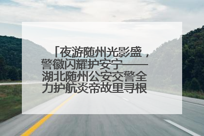 夜游随州光影盛，警徽闪耀护安宁——湖北随州公安交警全力护航炎帝故里寻根节夜游活动侧记