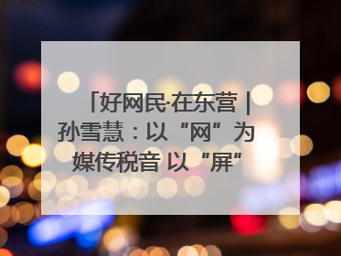 好网民·在东营｜孙雪慧：以“网”为媒传税音 以“屏”为介助发展