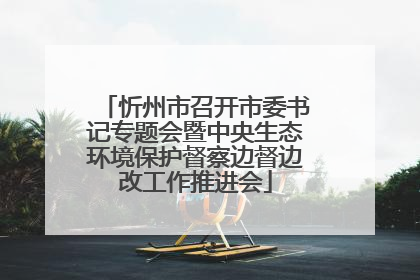 忻州市召开市委书记专题会暨中央生态环境保护督察边督边改工作推进会
