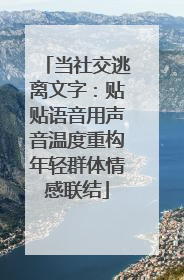 当社交逃离文字：贴贴语音用声音温度重构年轻群体情感联结