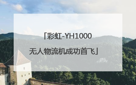 彩虹-YH1000无人物流机成功首飞