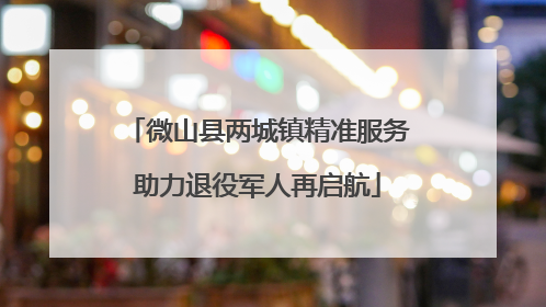 微山县两城镇精准服务助力退役军人再启航