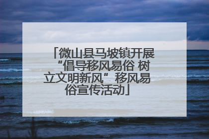 微山县马坡镇开展“倡导移风易俗 树立文明新风”移风易俗宣传活动