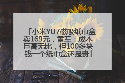 小米YU7磁吸纸巾盒卖169元，雷军：成本巨高无比，但100多块钱一个纸巾盒还是贵
