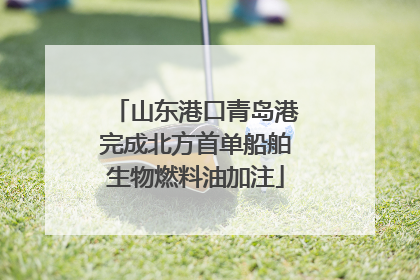 山东港口青岛港完成北方首单船舶生物燃料油加注