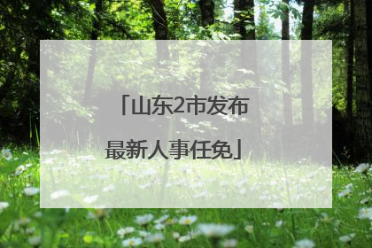 山东2市发布最新人事任免
