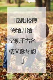 岳阳楼博物馆开馆 呈现千古名楼文脉琴韵