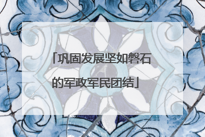 巩固发展坚如磐石的军政军民团结