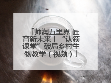 师润五里界 匠育新未来丨“认领课堂”破局乡村生物教学（视频）