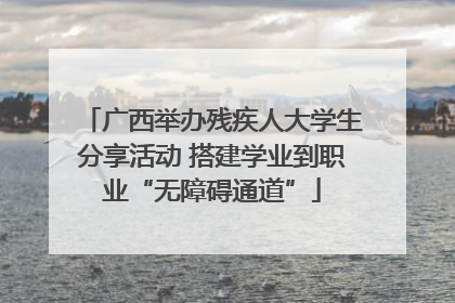 广西举办残疾人大学生分享活动 搭建学业到职业“无障碍通道”