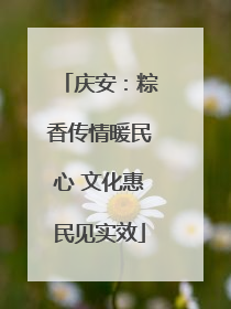 庆安：粽香传情暖民心 文化惠民见实效