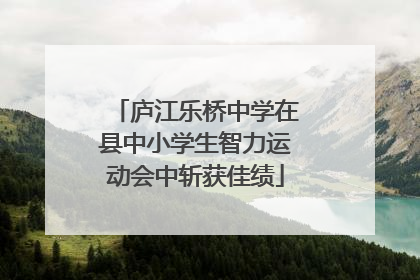 庐江乐桥中学在县中小学生智力运动会中斩获佳绩