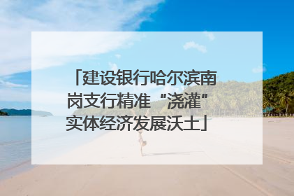 建设银行哈尔滨南岗支行精准“浇灌”实体经济发展沃土