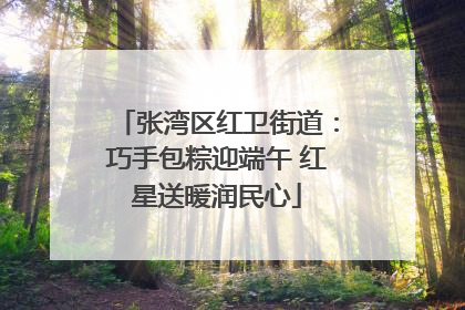 张湾区红卫街道：巧手包粽迎端午 红星送暖润民心