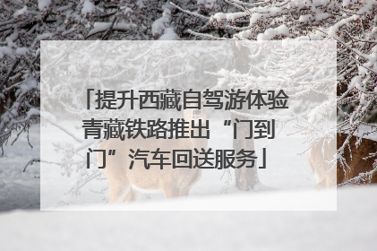 提升西藏自驾游体验 青藏铁路推出“门到门”汽车回送服务