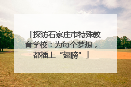 探访石家庄市特殊教育学校：为每个梦想，都插上“翅膀”
