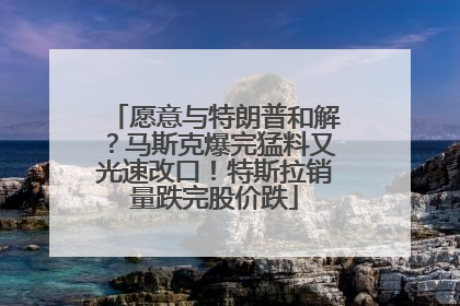 愿意与特朗普和解？马斯克爆完猛料又光速改口！特斯拉销量跌完股价跌