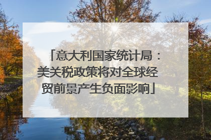 意大利国家统计局：美关税政策将对全球经贸前景产生负面影响