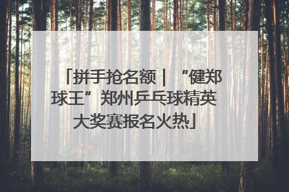 拼手抢名额｜“健郑球王”郑州乒乓球精英大奖赛报名火热