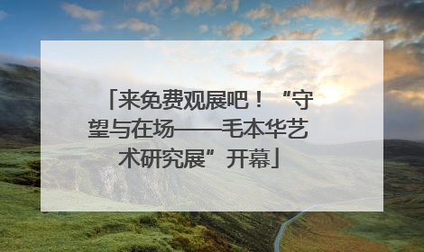 来免费观展吧！“守望与在场——毛本华艺术研究展”开幕