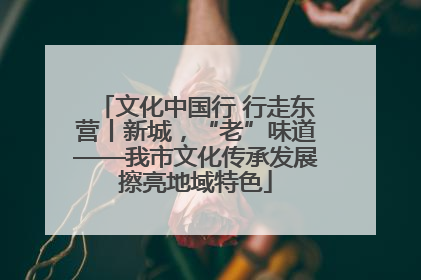 文化中国行 行走东营丨新城，“老”味道——我市文化传承发展擦亮地域特色