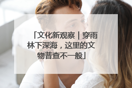 文化新观察｜穿雨林下深海，这里的文物普查不一般