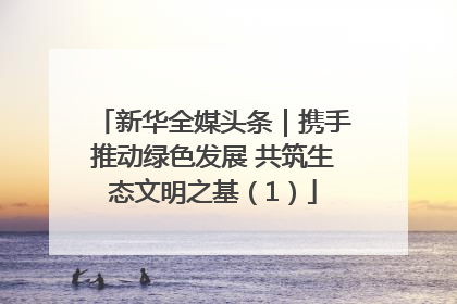 新华全媒头条｜携手推动绿色发展 共筑生态文明之基（1）