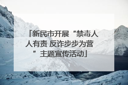 新民市开展“禁毒人人有责 反诈步步为营”主题宣传活动