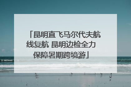 昆明直飞马尔代夫航线复航 昆明边检全力保障暑期跨境游