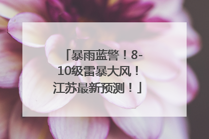 暴雨蓝警！8-10级雷暴大风！江苏最新预测！