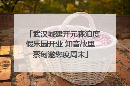 武汉城建开元森泊度假乐园开业 知音故里蔡甸邀您度周末